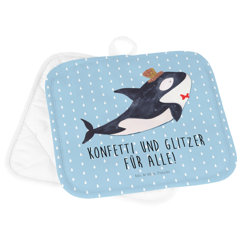 2er Set Topflappen  Orca Zylinder Topflappen 2er Set, Topfuntersetzer, Topflappen, topfhalter, Topfhandschuhe, 2er Set Topflappen, Topflappen Set, Topflappenset, Meerestiere, Urlaub, Meer, Geburtstag, Glückwunsch, Narwal, Orca, Fest, Glitzer, Glitter, Feier, Konfetti, Fete