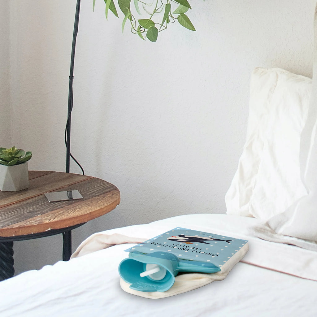 Wärmflasche Orca Zylinder Wärmflasche mit Bezug, Wärmflaschen, Bettflaschen, heißwasserflasche, warmwasserflasche, Wärmflasche, bettwärmflasche, Wärmeflasche, Wärmflaschen mit Bezug, Bettflasche, heizflasche, wärmebeutel, Wärmekissen, heißwasserbeutel, warmwasserbeutel, Urlaub, Meer, Meerestiere, Glückwunsch, Glitter, Orca, Fest, Fete, Glitzer, Feier, Geburtstag, Narwal, Konfetti