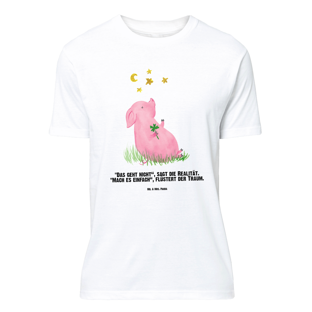 Personalisiertes T-Shirt Glücksschwein T-Shirt Personalisiert, T-Shirt mit Namen, T-Shirt mit Aufruck, Männer, Frauen, Tiermotive, Gute Laune, lustige Sprüche, Tiere, Glücksschwein. Glück, Schwein, Schweinchen, Sterne, Sernchen, Ziele, Träume, Motivation, Glücksbringer