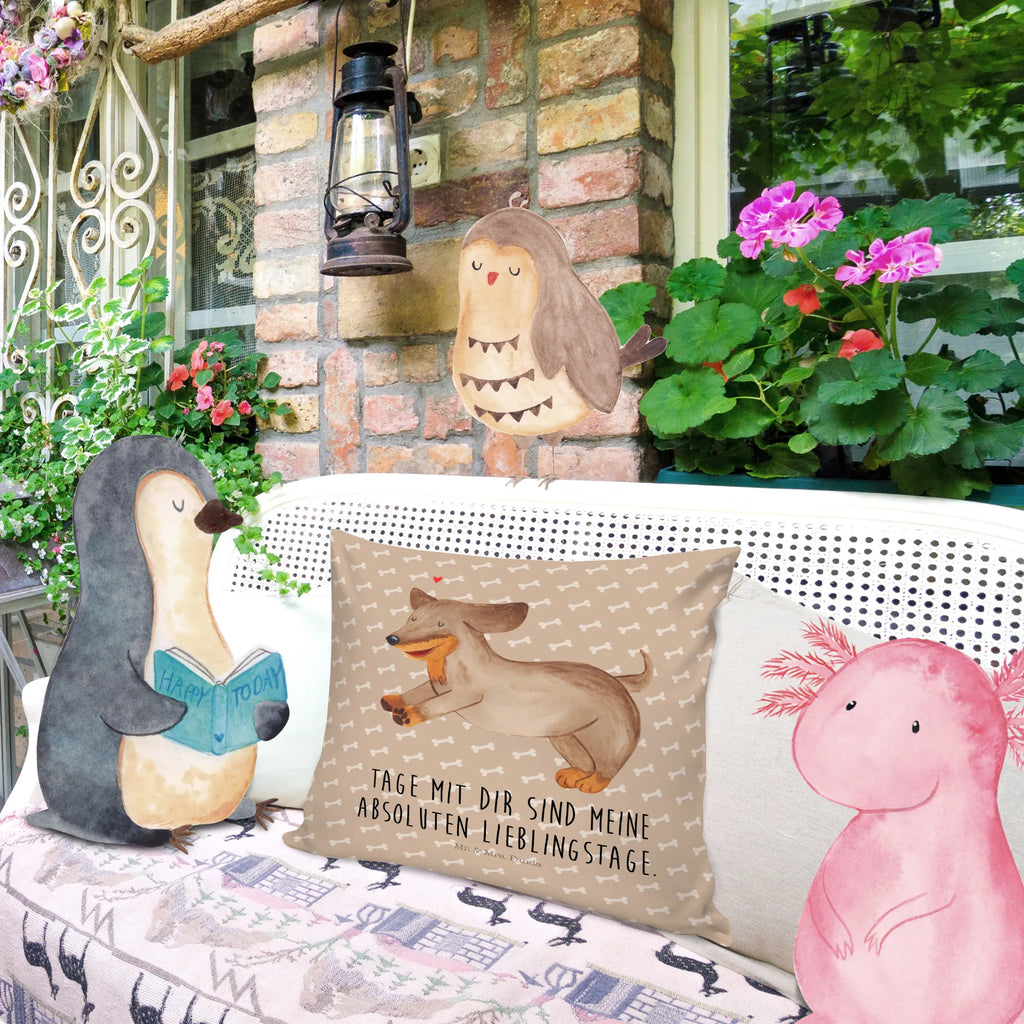 40x40 poduszka pies Jamnik Pies, motyw psa, zwierzę domowe, rasa psa, miłośnik zwierząt, właściciel psa, powiedzenia