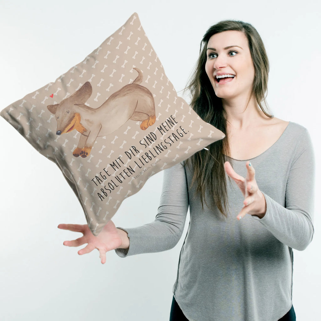 40x40 poduszka pies Jamnik Pies, motyw psa, zwierzę domowe, rasa psa, miłośnik zwierząt, właściciel psa, powiedzenia