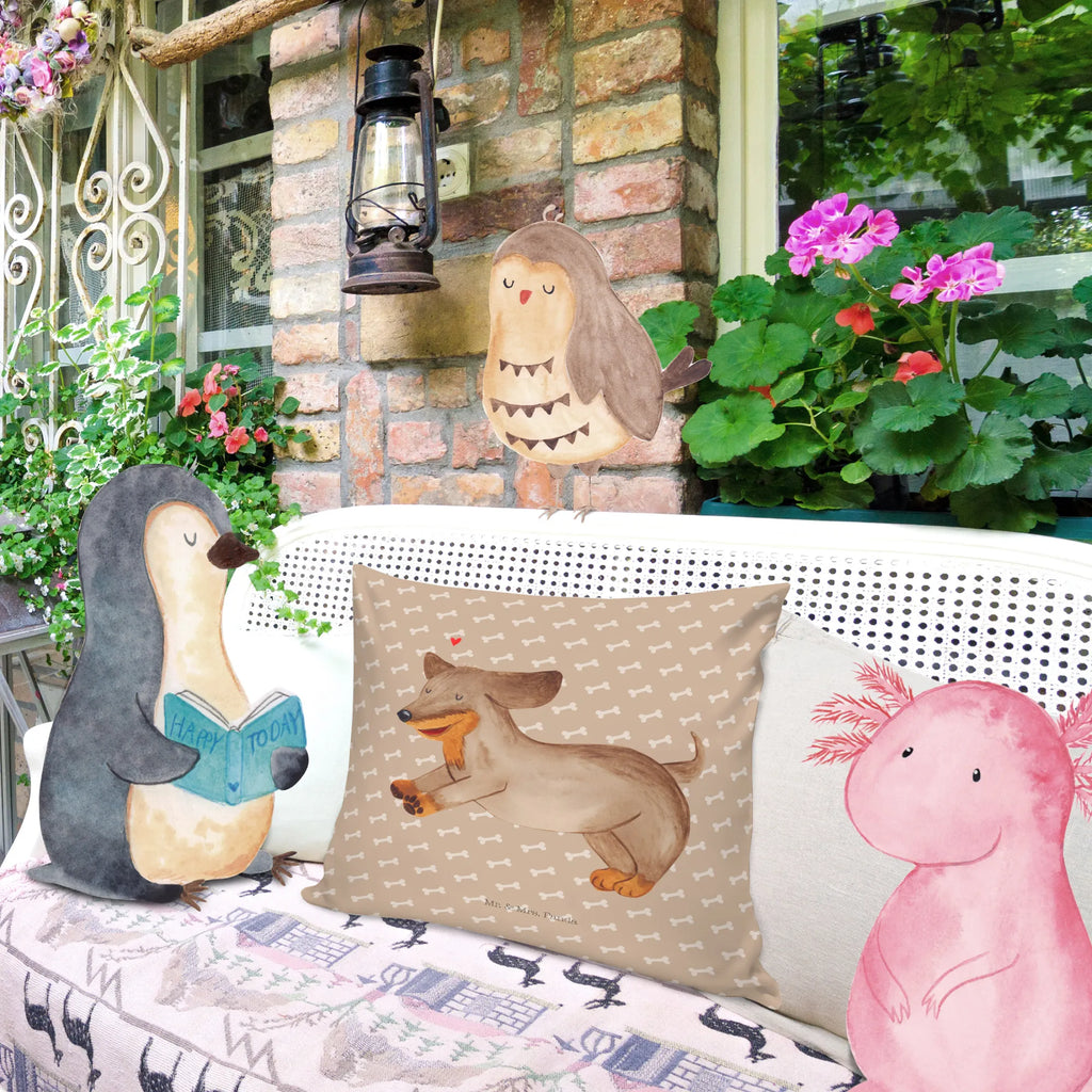 40x40 poduszka pies Jamnik Pies, motyw psa, zwierzę domowe, rasa psa, miłośnik zwierząt, właściciel psa, powiedzenia