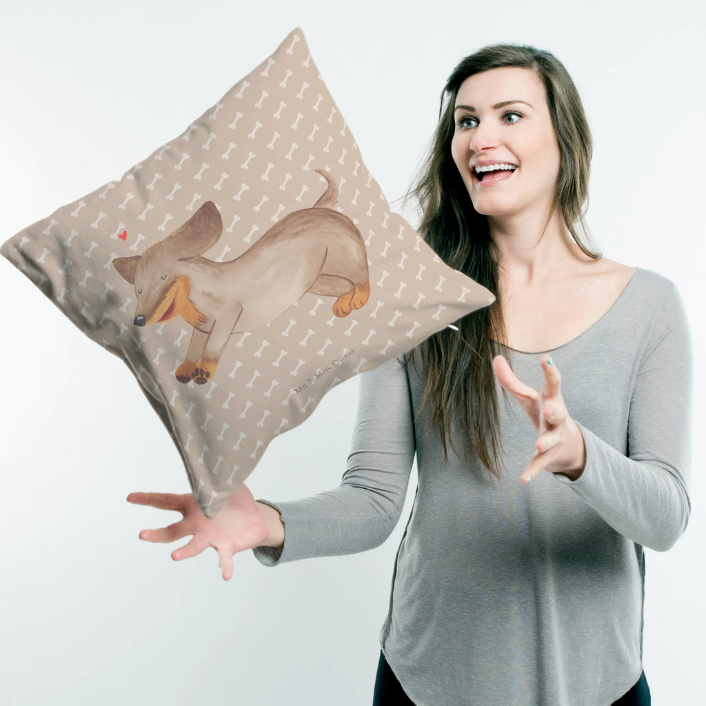 40x40 poduszka pies Jamnik Pies, motyw psa, zwierzę domowe, rasa psa, miłośnik zwierząt, właściciel psa, powiedzenia