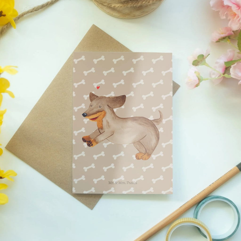 Greetings card Dog dachshund Einladungskarte, Klappkarte, Glückwunschkarte, Karte, Hochzeitskarte, Geburtstagskarte, Grußkarte, Ansichtskarten, Hund, Hundemotiv, Haustier, Hunderasse, Tierliebhaber, Hundebesitzer, Sprüche, Dachshund, Hunde, Dackel, happy dog
