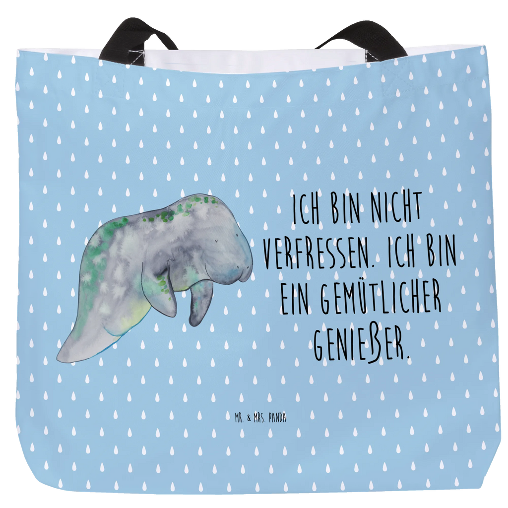 Shopper manat Relaks Einkaufsbeutel, Freizeittasche, Shopper, Einkaufstasche, Schulbeutel, Schultasche, Alltagstasche, Strandtasche, Tragebeutel, Beutel, Tasche, Meerestiere, Meer, Urlaub, Zucker, Essen, Abnehmen, Süßigkeiten, Diät, Diätwahn, Seekuh, Seekühe