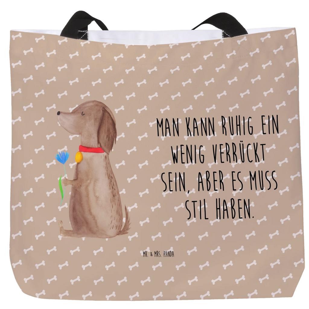 Shopper Hund Blume Schultertasche, Shopper, Stofftasche, Freizeittasche, Strandtasche, XXL Tasche, XL, Einkaufstasche, Tüte, Tragebeutel, Schultasche, Schulbeutel, Alltagstasche, Beutel, Einkaufsbeutel, Ausflug, Sprüche, Hund, Hundebesitzer, Hunderasse, Haustier, Hundemotiv, Tierliebhaber, Frauchen, Hunde, Hundeliebe