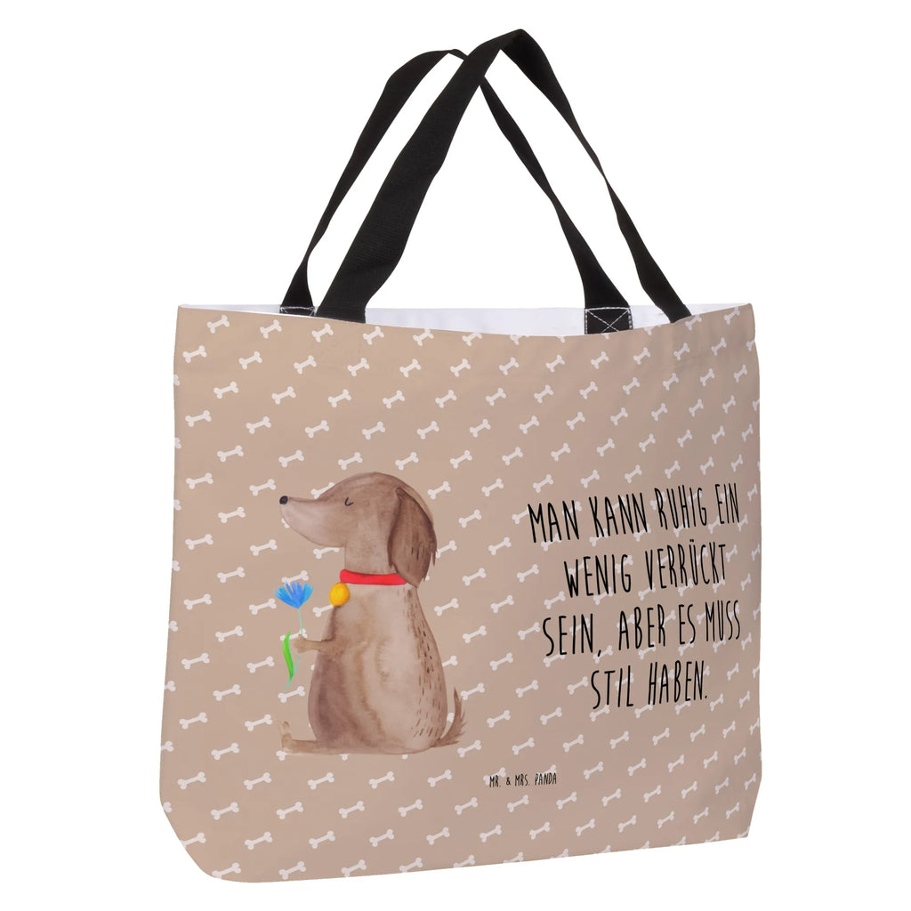 Shopper Hund Blume Schultertasche, Shopper, Stofftasche, Freizeittasche, Strandtasche, XXL Tasche, XL, Einkaufstasche, Tüte, Tragebeutel, Schultasche, Schulbeutel, Alltagstasche, Beutel, Einkaufsbeutel, Ausflug, Sprüche, Hund, Hundebesitzer, Hunderasse, Haustier, Hundemotiv, Tierliebhaber, Frauchen, Hunde, Hundeliebe