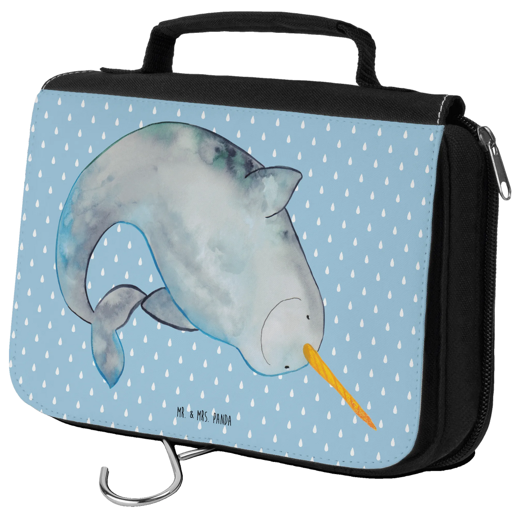 Wash bag Narwhal hygienebeutel, Kulturtasche, Toilettentasche, Kosmetiktasche, Waschtasche, Waschbeutel, beautycase, Schminktasche, Necessaire, Reisebeutel, Kulturbeutel, Kulturbeutel Waschbar, Schminkbeutel, hygienetasche, badtasche, Meer, Urlaub, Meerestiere, Aufräumen, Wal, Putzen, Narwal, Hausfrau, Kinderzimmer, Junggesellin