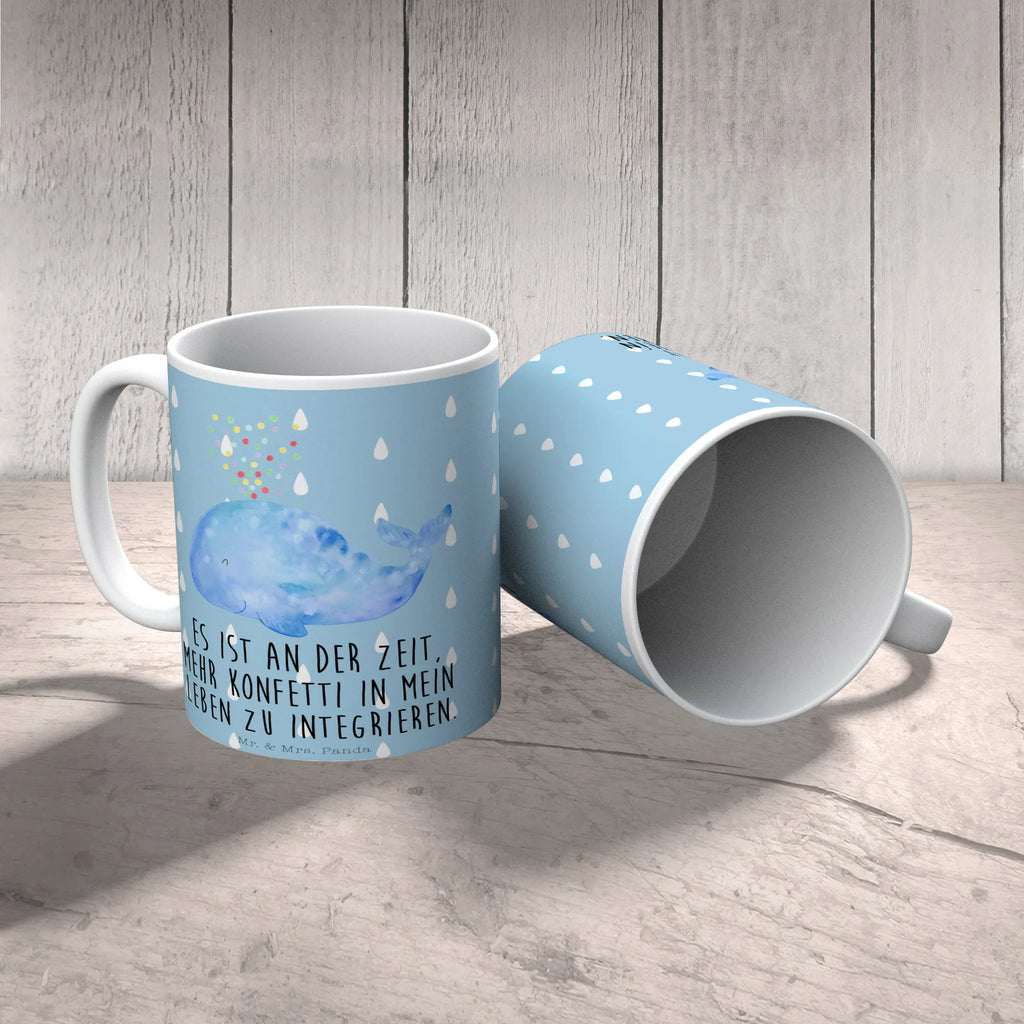 Mug whale confetti Tasse, Kaffeetasse, Teetasse, Becher, Kaffeebecher, Teebecher, Keramiktasse, Porzellantasse, Büro Tasse, Geschenk Tasse, Tasse Sprüche, Tasse Motive, Kaffeetassen, Tasse bedrucken, Designer Tasse, Cappuccino Tassen, Schöne Teetassen, Meerestiere, Meer, Urlaub, Wal, Konfetti, Wale, Motivation, Neuanfang, Trennung, Diät, Abnehmen, Neustart, Lebensabschnitt, Geburtstag