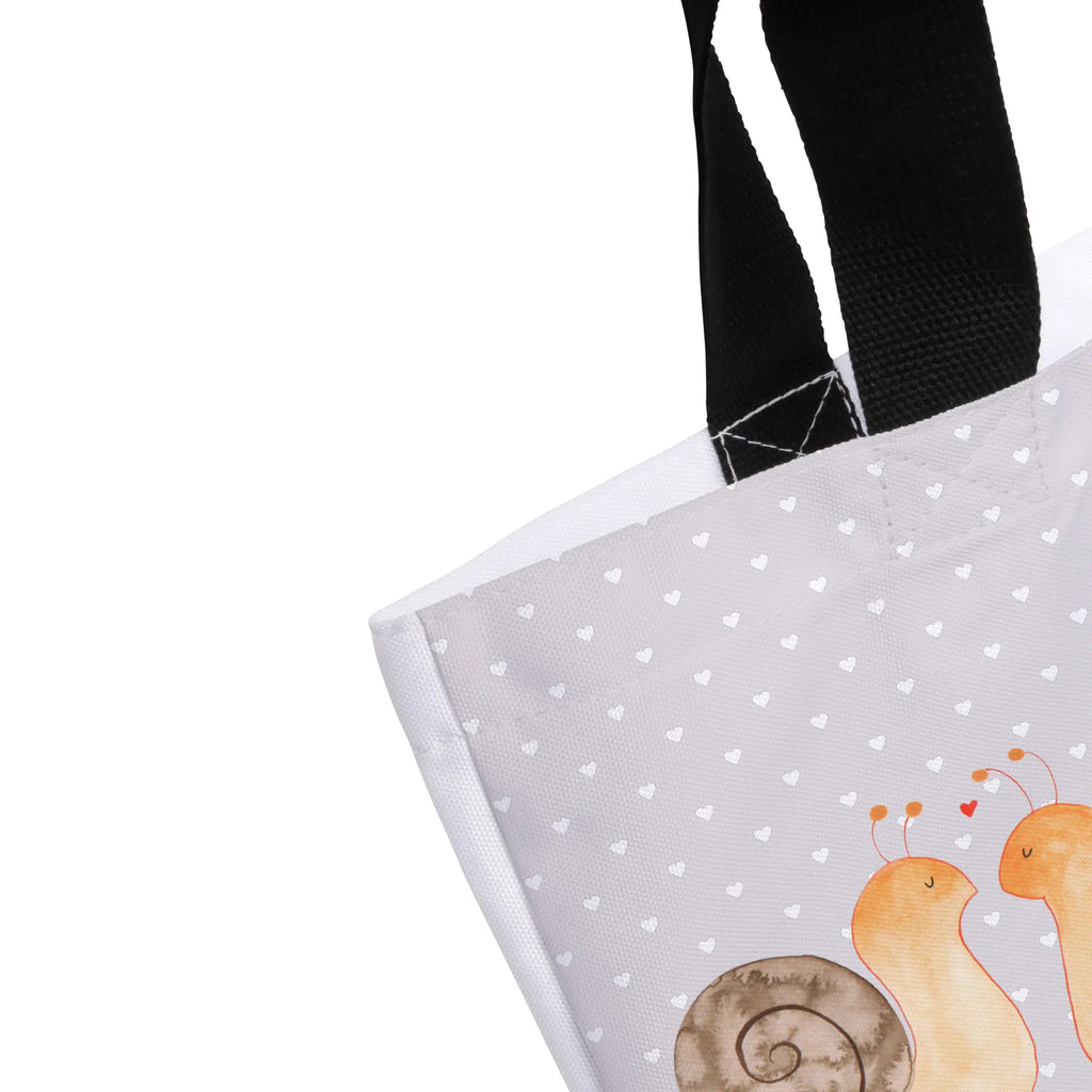 Shopper Schnecken Liebe Einkaufsbeutel, Beutel, Einkaufstasche, Strandtasche, Schulbeutel, Shopper, Tasche, Alltagstasche, Tragebeutel, Freizeittasche, Schultasche, Liebe, Partner, Freund, Freundin, Ehemann, Ehefrau, Heiraten, Verlobung, Heiratsantrag, Liebesgeschenk, Jahrestag, Hocheitstag