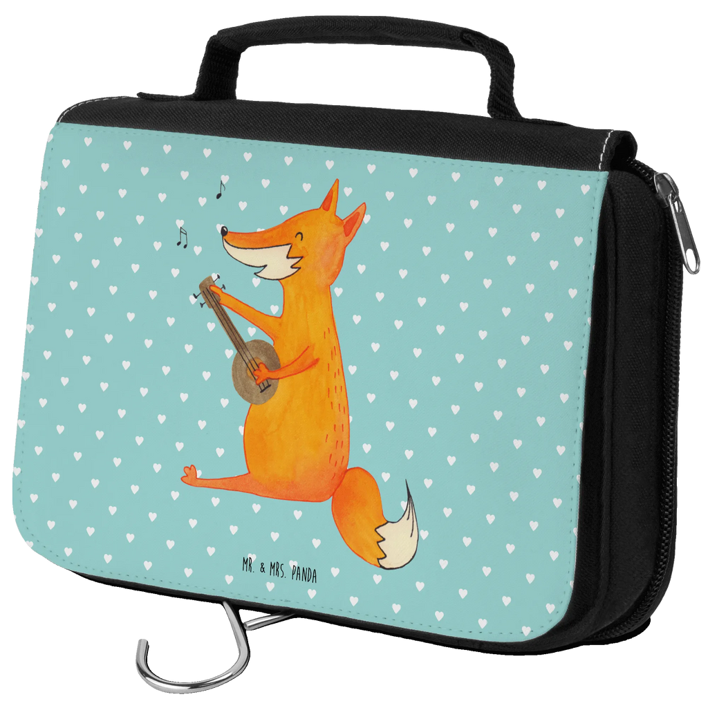 Wash bag Fox guitar hygienetasche, Schminkbeutel, Waschtasche, Kulturtasche, beautycase, hygienebeutel, Schminktasche, Kulturbeutel Waschbar, Toilettentasche, Kulturbeutel, badtasche, Kosmetiktasche, Reisebeutel, Waschbeutel, Necessaire, Fuchs, Geschenk Musiker, Füchse, Sänger, Musik Spruch, Gitarre, Sängerin, Musikerin