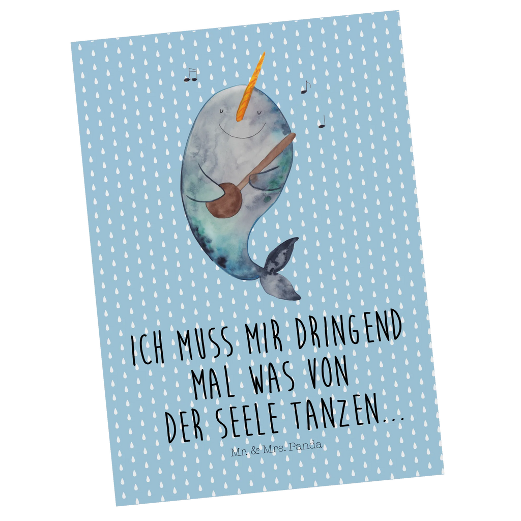 Pocztówka narwal Gitara Postkarten, spruchkarte, Designkarte, Ansichtskarten, Kunstkarten, Motivkarte, einzelkarte, Fotokarte, kunstkarte, Ansichtskarte, Postkarte, Grußkarte, bildkarte, Meerestiere, Urlaub, Meer, Narwal, Problemlösung, Tanzen, Wal, Frust, Gespräche, Probleme, Gitarre