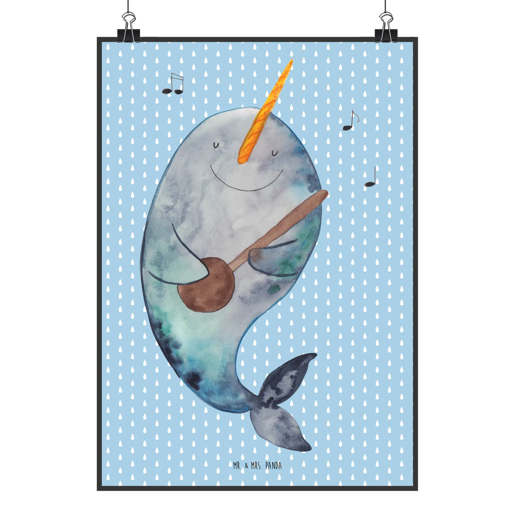 Poster Narwal Gitarre Poster, Wandbild, Deko Bild, kunst für die wand, kunstposter, Wanddekoration, Wanddeko Bild, Kunstdruck, Designposter, Mr. & Mrs. Panda Poster, wanddeko, Bild für Wand, wandkunst, grafikposter, drucke, Plakat, Bild, kunstdruck poster, Wandposter, Posterdruck, wanddruck, Wandschmuck, Meerestiere, Urlaub, Meer, Problemlösung, Tanzen, Wal, Frust, Narwal, Gitarre, Gespräche, Probleme