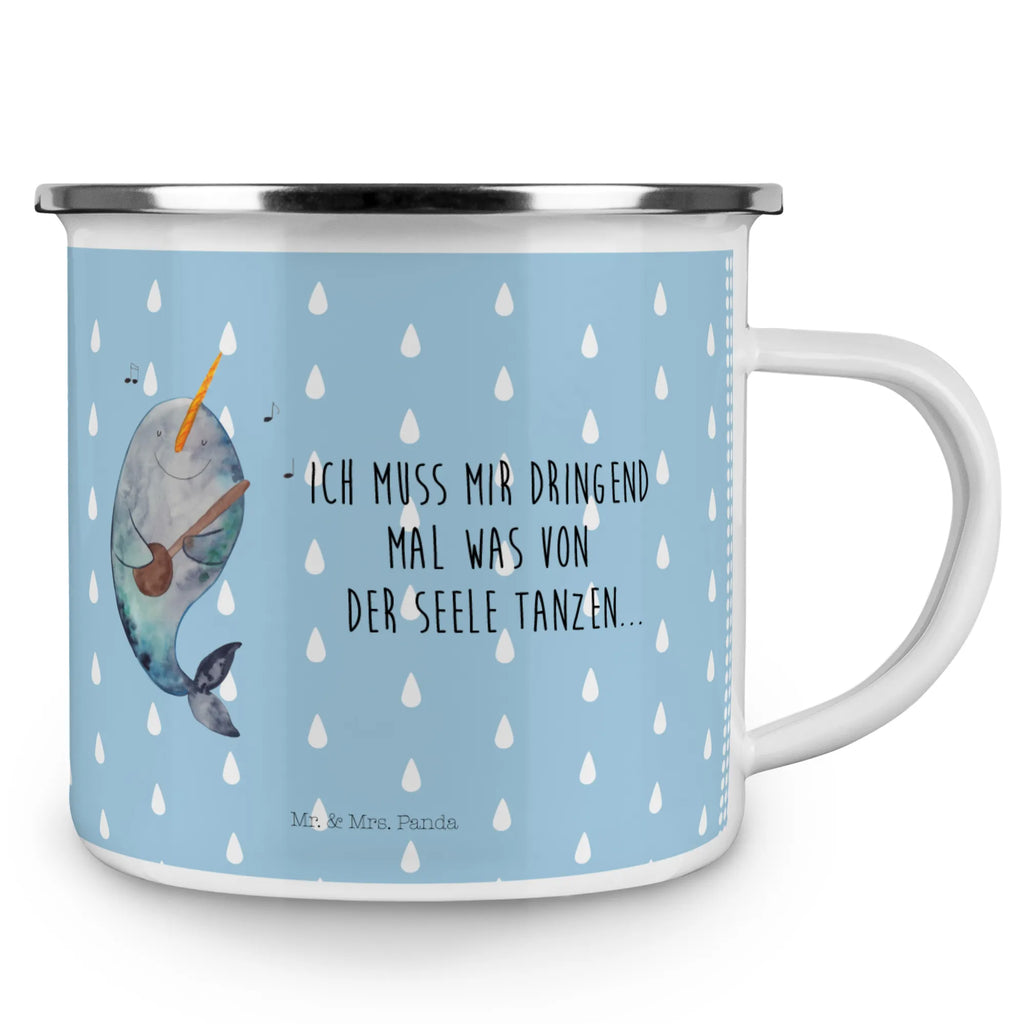 Kempingowy kubek emaliowany narwal Gitara Campingtasse, blechbecher, Teebecher, Tasse Emaille, Emaille Tasse, Campingbecher, Teetasse, wanderbecher, Reisebecher, Kaffeetasse, wandertasse, Pott, Tasse, becher emaille, Metalltasse, reisetasse, Becher, Emailletasse, Emaille Becher, Trinkbecher, emaillebecher, metallbecher, Blechtasse, Kaffeebecher, Meerestiere, Urlaub, Meer, Problemlösung, Wal, Narwal, Tanzen, Gitarre, Frust, Probleme, Gespräche