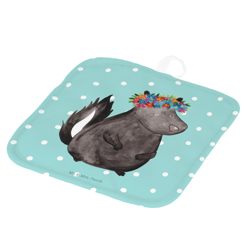 2er Set Topflappen  Stinktier Blumenmaedchen Ofenhandschuhe, Ofenhandschuh, Topflappenset, Topfhandschuhe, Topflappen lustig, Topflappen Set, Topflappen mit Spruch, Schöne Topflappen, Topfhandschuh, Topfuntersetzer, Topflappen 2er Set, Topflappen, Stinktier, Skunk, Wildtier, Raubtier, Stinki, Namaste, Yoga, Stinker