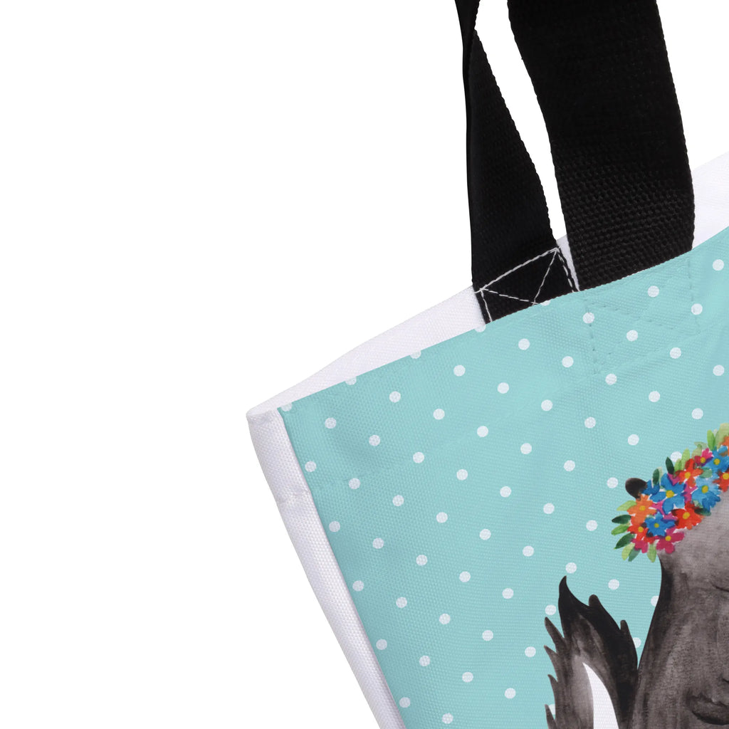 Shopper skunks dziewczynka Ausflug, Einkaufstasche, Schultertasche, Tragebeutel, Einkaufsbeutel, XL, XXL Tasche, Schulbeutel, Tüte, Strandtasche, Schultasche, Beutel, Shopper, Alltagstasche, Stofftasche, Freizeittasche, Stinktier, Skunk, Stinker, Wildtier, Stinki, Yoga, Namaste, Raubtier