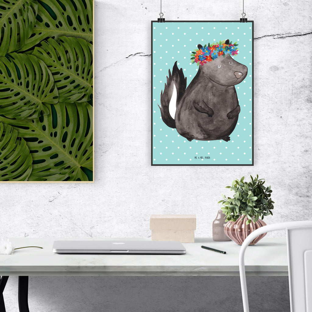 Poster skunk Girl kunstdruck poster, wanddeko, drucke, wanddruck, Wandposter, Posterdruck, kunst für die wand, Wanddeko Bild, Wandbild, Bild, wandkunst, Poster, Plakat, Bild für Wand, Wandschmuck, kunstposter, grafikposter, Deko Bild, Mr. & Mrs. Panda Poster, Wanddekoration, Designposter, Kunstdruck, Stinktier, Skunk, Wildtier, Stinker, Namaste, Stinki, Raubtier, Yoga