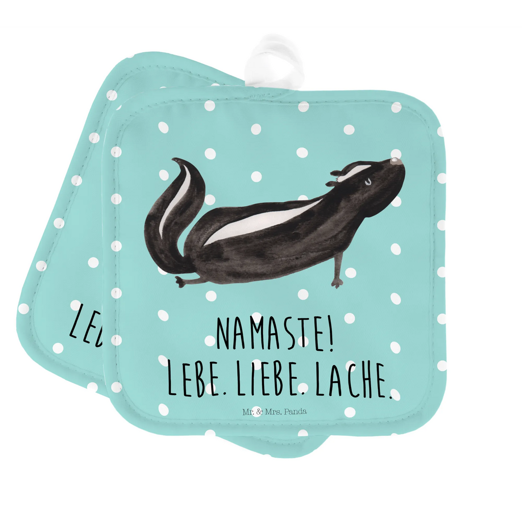 2er Set Topflappen  Stinktier Yoga 2er Set Topflappen, Topflappen Set, Topflappen 2er Set, Topfhandschuhe, Topflappen, Topflappenset, topfhalter, Topfuntersetzer, Stinktier, Skunk, Yoga, Raubtier, Stinki, Liebe, Lache, Wildtier, Lebe, Namaste, Stinker