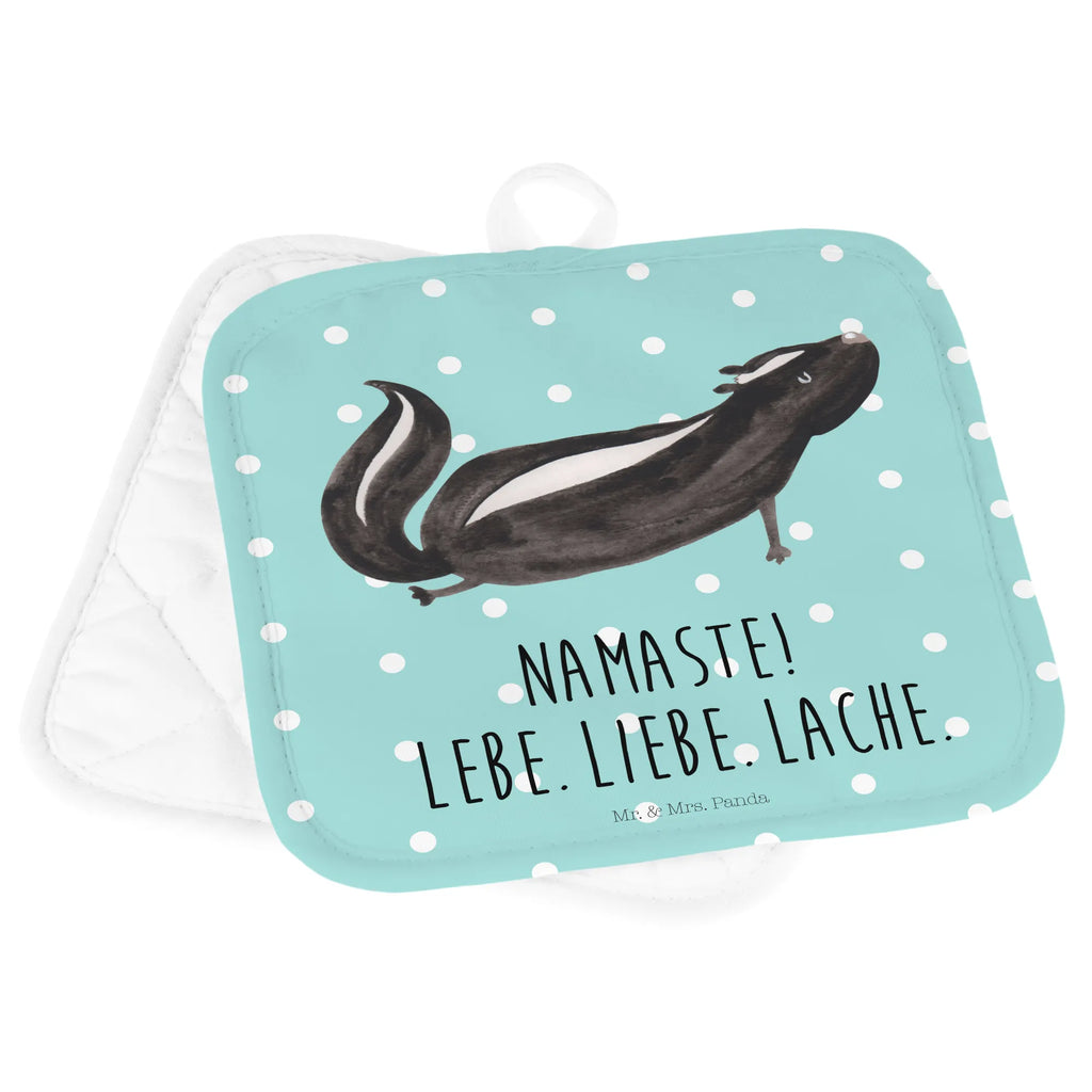 2er Set Topflappen  Stinktier Yoga 2er Set Topflappen, Topflappen Set, Topflappen 2er Set, Topfhandschuhe, Topflappen, Topflappenset, topfhalter, Topfuntersetzer, Stinktier, Skunk, Yoga, Raubtier, Stinki, Liebe, Lache, Wildtier, Lebe, Namaste, Stinker