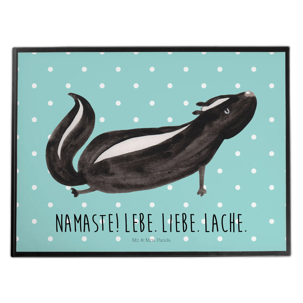 Desk pad skunk yoga desk, girl, office, Desk pad, underlay, children, Skunk, Wild animal, Predator, Laugh, Love, Stinker, Namaste, Live, Stinky, Yoga