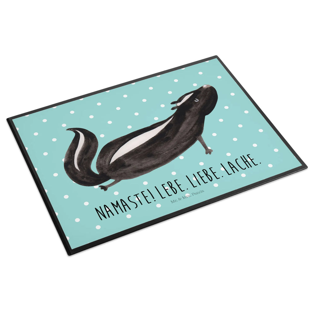 Desk pad skunk yoga desk, girl, office, Desk pad, underlay, children, Skunk, Wild animal, Predator, Laugh, Love, Stinker, Namaste, Live, Stinky, Yoga