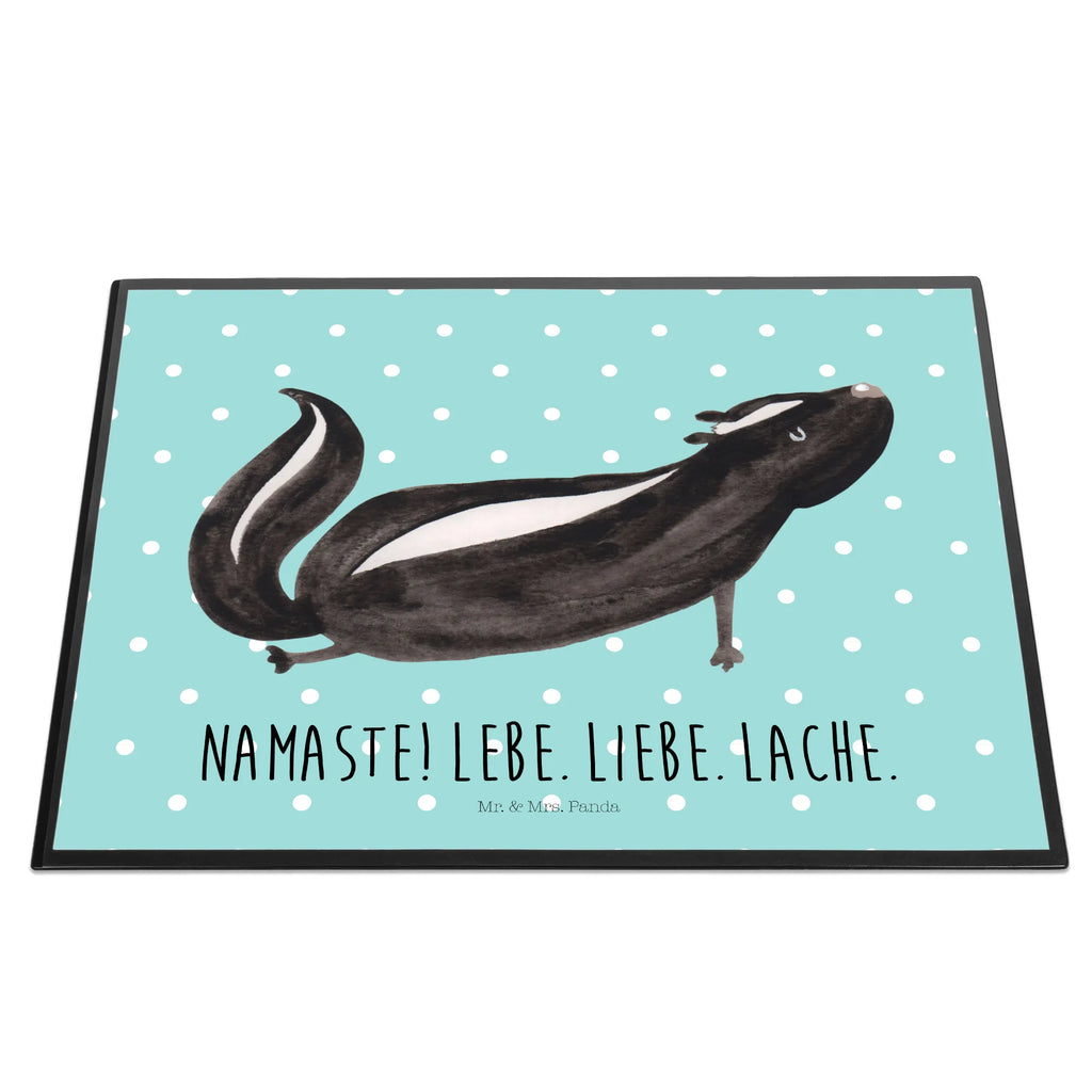 Desk pad skunk yoga desk, girl, office, Desk pad, underlay, children, Skunk, Wild animal, Predator, Laugh, Love, Stinker, Namaste, Live, Stinky, Yoga
