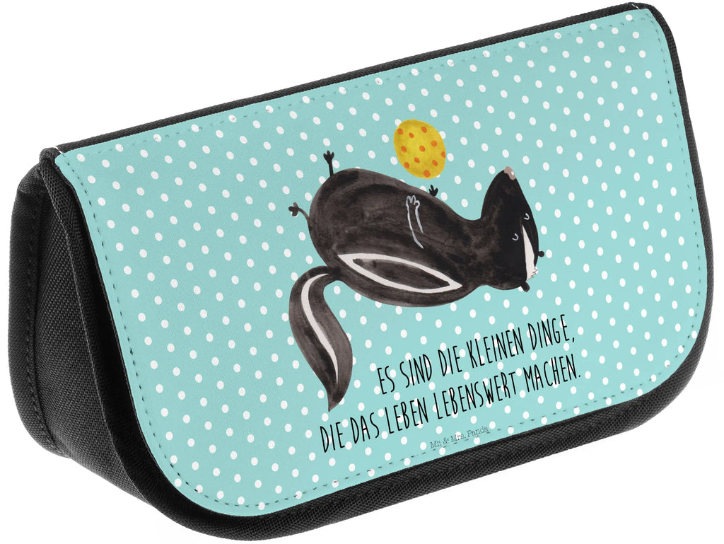 Kosmetiktasche Stinktier Ball Beautybag, Waschbeutel, Necessaire, kleines Täschchen, Schminktasche, utensilientasche, Kulturbeutel, Make-Up Bag, reiseschminktasche, kosmetik beutel, Kosmetiktasche, hygiene tasche, toilettenbeutel, Toilettentasche, zubehörtasche, reise kosmetiktasche, Schminkbeutel, Schminktäschchen, Waschtasche, beauty tasche, Beauty Bag, kulturtäschchen, Kulturtasche, bad tasche, kosmetiktäschchen, Reisenecessaires, beauty case, Organizer Tasche, Stinktier, Skunk, Weisheit, Raubtier, Wildtier, Stinker, Verspielt, Stinki