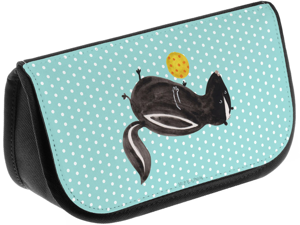 Kosmetiktasche Stinktier Ball Beautybag, Waschbeutel, Necessaire, kleines Täschchen, Schminktasche, utensilientasche, Kulturbeutel, Make-Up Bag, reiseschminktasche, kosmetik beutel, Kosmetiktasche, hygiene tasche, toilettenbeutel, Toilettentasche, zubehörtasche, reise kosmetiktasche, Schminkbeutel, Schminktäschchen, Waschtasche, beauty tasche, Beauty Bag, kulturtäschchen, Kulturtasche, bad tasche, kosmetiktäschchen, Reisenecessaires, beauty case, Organizer Tasche, Stinktier, Skunk, Weisheit, Raubtier, Wildtier, Stinker, Verspielt, Stinki