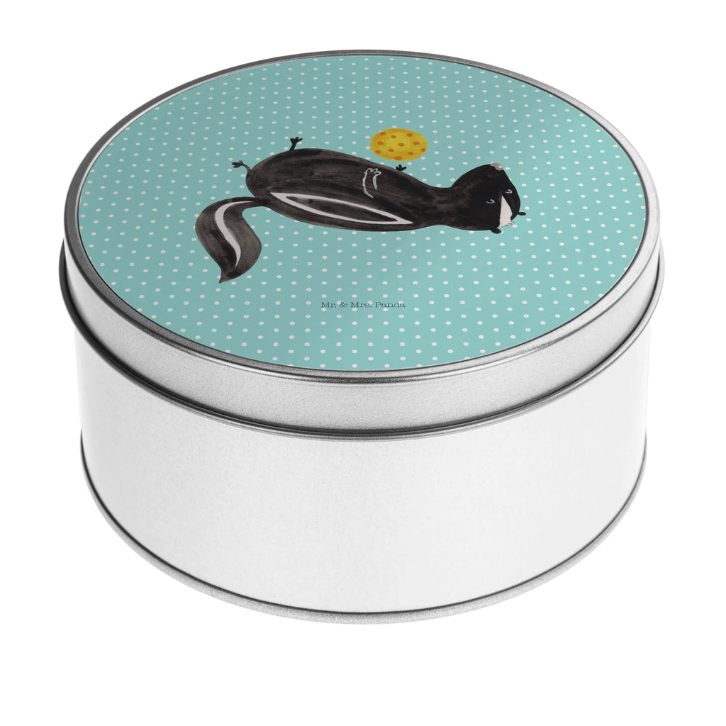 okrągła puszka z blachy skunks piłka Stinktier, Skunk