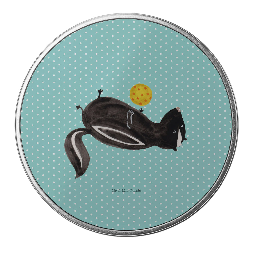 okrągła puszka z blachy skunks piłka Stinktier, Skunk