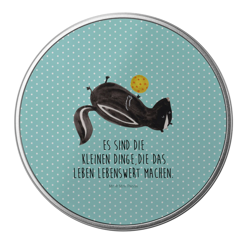 okrągła puszka z blachy skunks piłka Stinktier, Skunk