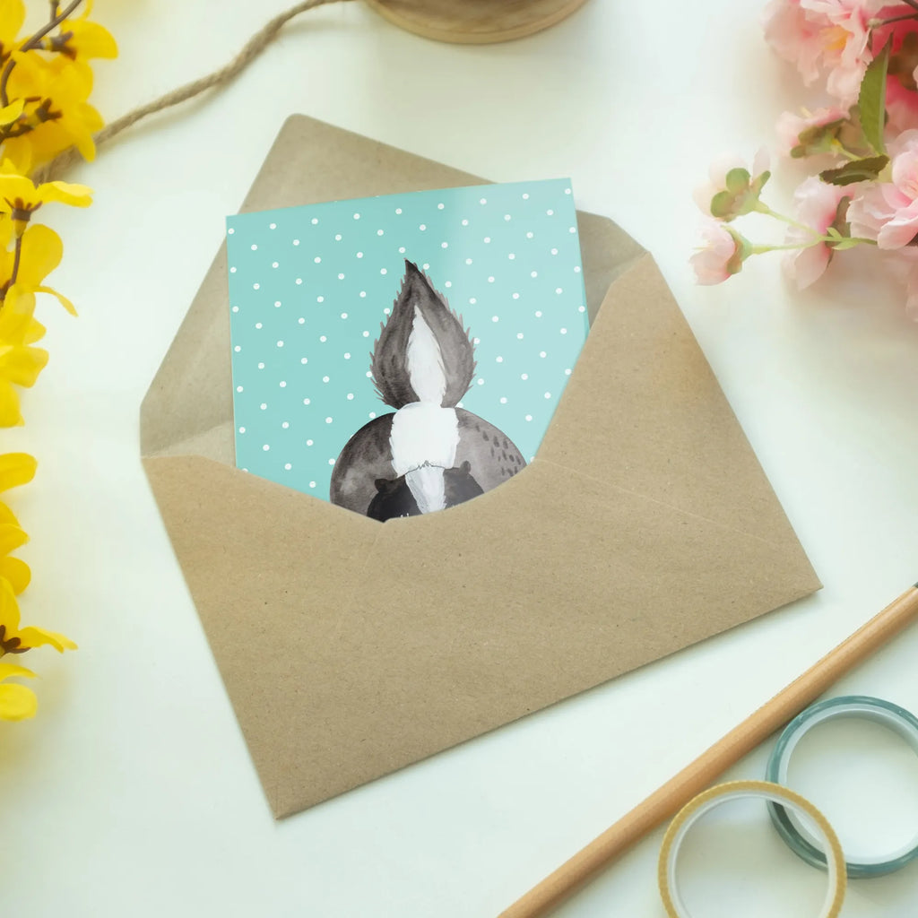 Grußkarte Stinktier Angriff kommunionskarte, neujahrskarte, osterkarten, Grußkarte, babykarte, Beileidskarte, weihnachtskarten, dankeskarten, valentinstagskarte, Grußkarten, abiturkarte, genesungskarte, jubiläumskarte, firmungskarte, spruchkarte, Klappkarte, vatertagskarte, osterkarte, Motivkarte, einladungskarten, Glückwunschkarte, hochzeitskarten, glückwunschkarten, Skunk, Stinktier, wütend, Stinki, Wildtier, Drohung, Raubtier, Stinker