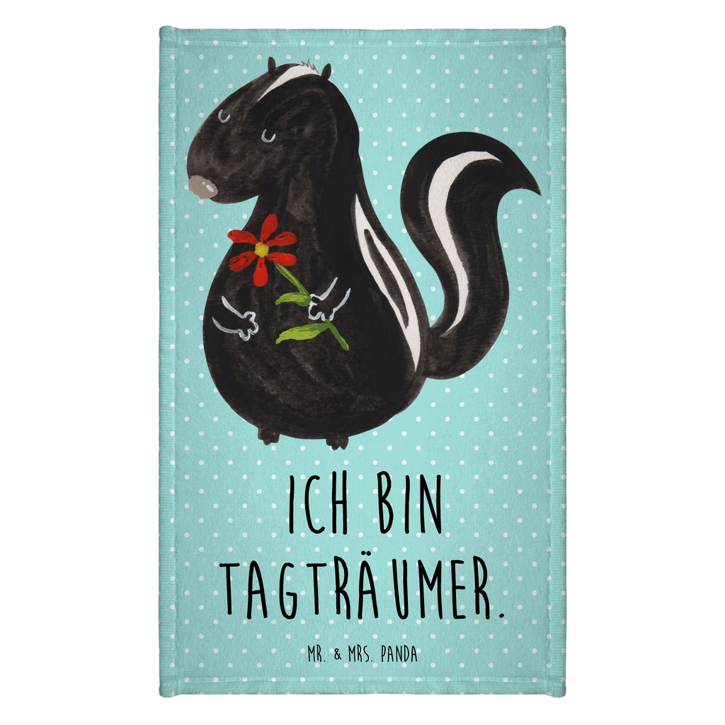 Hand towel skunk flower towels, bath towel, big, children, baby, bathroom, Towel, Skunk, dreamy, dreams, stinker, stink, skunk, predator, wild animal, daydreamer