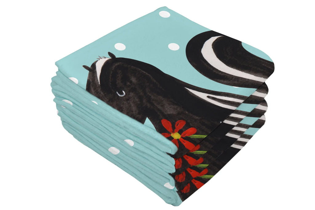 Hand towel skunk flower towels, bath towel, big, children, baby, bathroom, Towel, Skunk, dreamy, dreams, stinker, stink, skunk, predator, wild animal, daydreamer