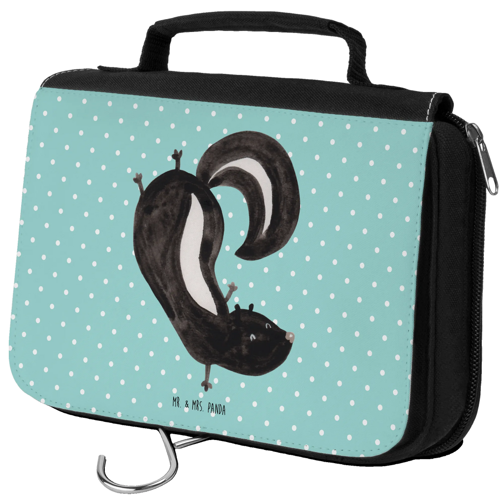 Kosmetyczka skunks stojka hygienebeutel, Waschtasche, Kulturtasche, Kulturbeutel Waschbar, Necessaire, Toilettentasche, Schminkbeutel, Kulturbeutel, Reisebeutel, hygienetasche, Waschbeutel, Schminktasche, Kosmetiktasche, badtasche, beautycase, Stinktier, Skunk, Stinki, Spielplatz, Verpielt, Stinker, Raubtier, Kind, Wildtier