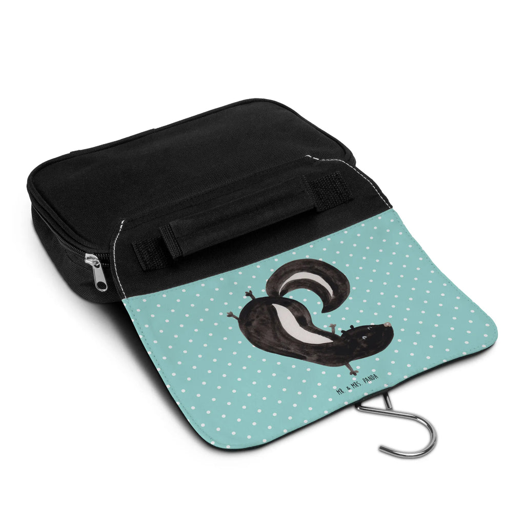 Kosmetyczka skunks stojka hygienebeutel, Waschtasche, Kulturtasche, Kulturbeutel Waschbar, Necessaire, Toilettentasche, Schminkbeutel, Kulturbeutel, Reisebeutel, hygienetasche, Waschbeutel, Schminktasche, Kosmetiktasche, badtasche, beautycase, Stinktier, Skunk, Stinki, Spielplatz, Verpielt, Stinker, Raubtier, Kind, Wildtier