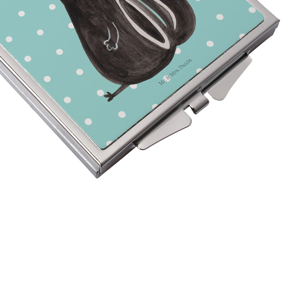 Handbag mirror skunk Sit make-up mirror, make up, square, silver, mirror, handbag, Skunk, wild animal, stinker, stinky, office, know-it-all, slogan, law, skunk, predator