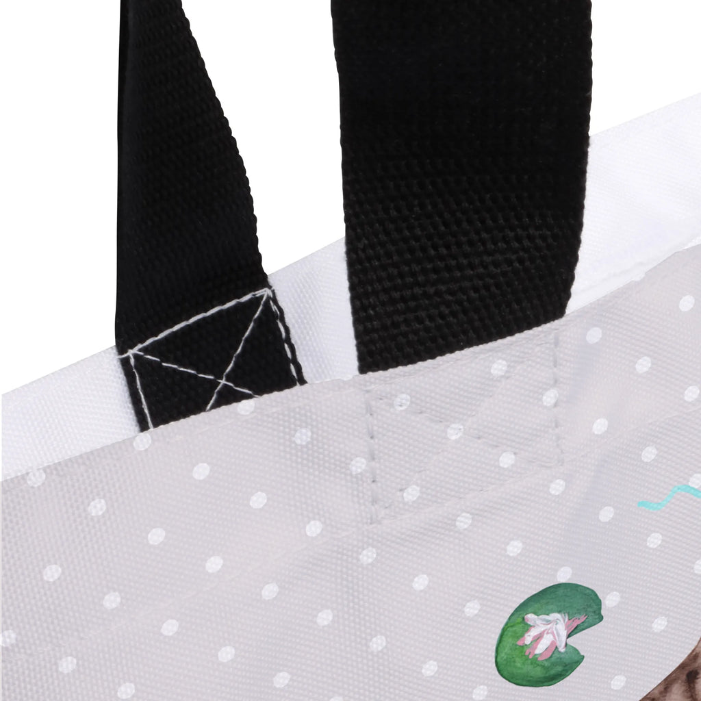 Shopper otter Water Lily Schultertasche, Beutel, Einkaufsbeutel, Schulbeutel, Strandtasche, Freizeittasche, Stofftasche, Tragebeutel, Shopper, XXL Tasche, Einkaufstasche, XL, Tüte, Schultasche, Ausflug, Alltagstasche, Otter, Fischotter, Seeotter, Otter Seeotter See Otter