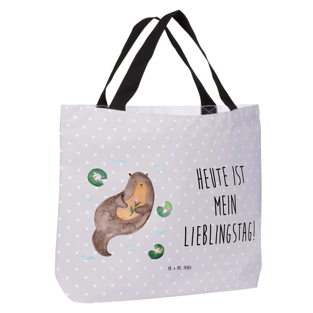 Shopper otter Water Lily Schultertasche, Beutel, Einkaufsbeutel, Schulbeutel, Strandtasche, Freizeittasche, Stofftasche, Tragebeutel, Shopper, XXL Tasche, Einkaufstasche, XL, Tüte, Schultasche, Ausflug, Alltagstasche, Otter, Fischotter, Seeotter, Otter Seeotter See Otter