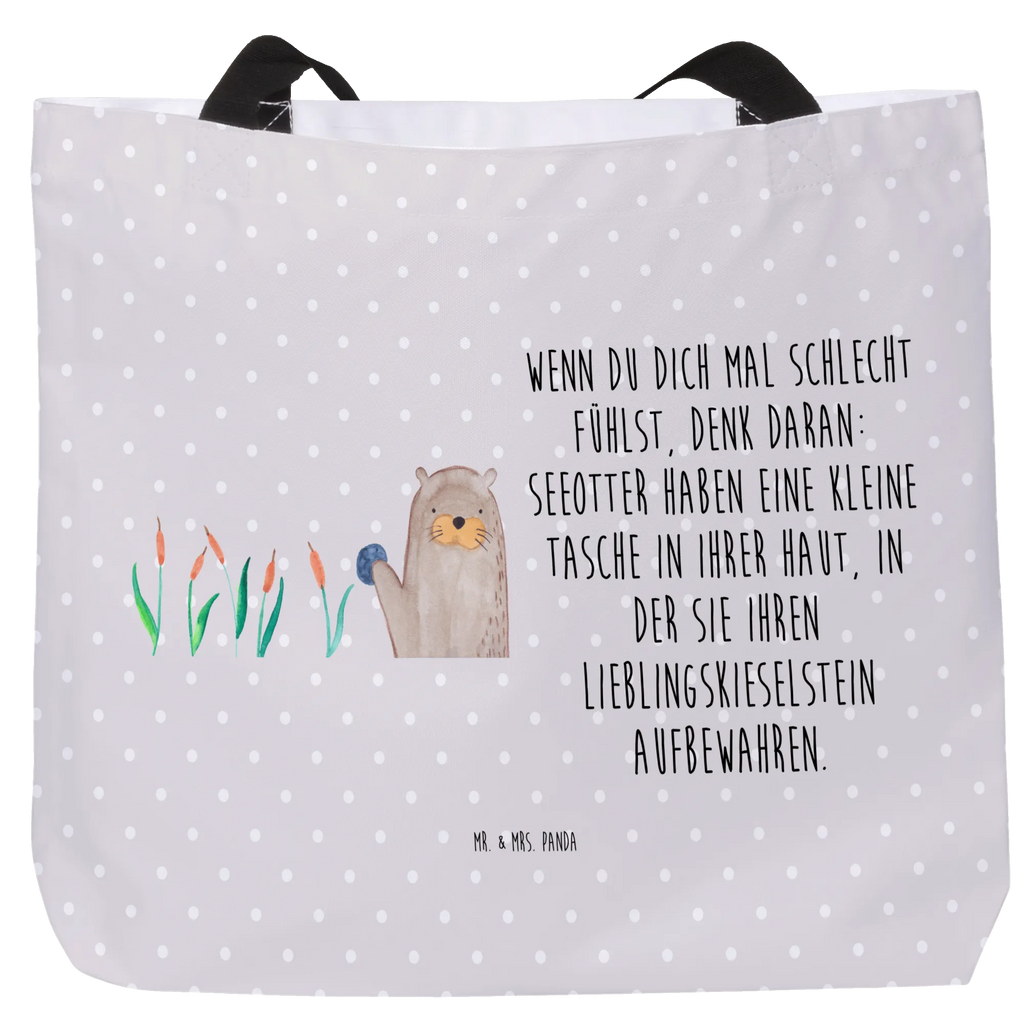 Shopper wydra kamień Schulbeutel, Strandtasche, Tasche, Einkaufstasche, Beutel, Freizeittasche, Schultasche, Shopper, Alltagstasche, Tragebeutel, Einkaufsbeutel, Otter, Fischotter, Seeotter, Otter Seeotter See Otter