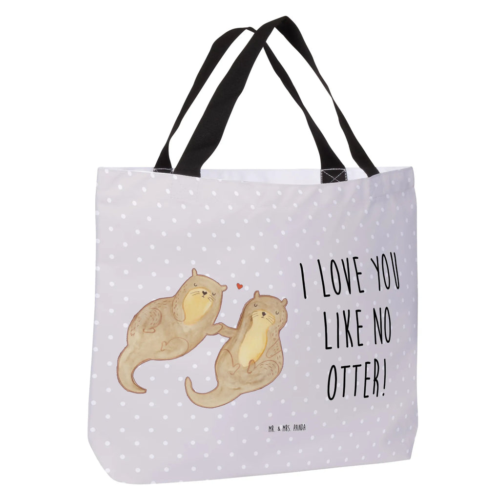 Shopper otter holding hands Freizeittasche, Tragebeutel, Einkaufstasche, Tüte, Shopper, Stofftasche, XXL Tasche, Schulbeutel, Schultertasche, Ausflug, Alltagstasche, Strandtasche, XL, Schultasche, Beutel, Einkaufsbeutel, Otter, Fischotter, Seeotter, Otter Seeotter See Otter