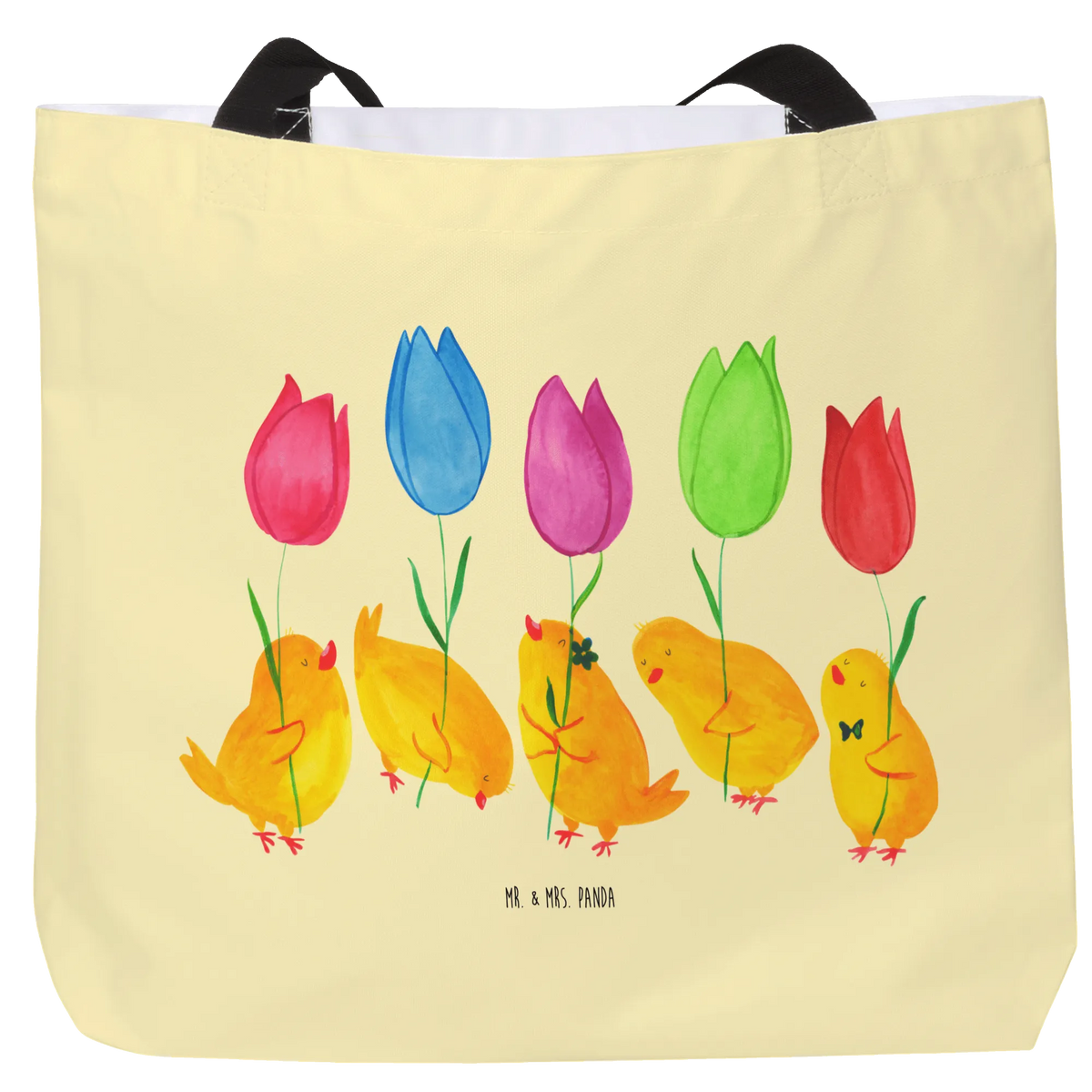 Shopper chick parade shopping bag, carrier bag, beach bag, bag, shopper, XXL, woman, handle bag, large, Easter, Easter bunny, Tulips, Easter greetings, Flowers, Happy Easter, Chicks, Parade
