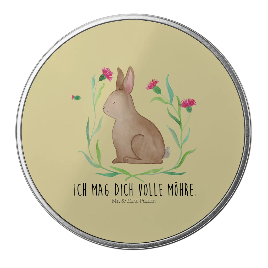 Round tin Hare Sit cookie tin, storage tin, storage, gift box, tin can, tin, Easter, Easter bunny, Easter greetings, Rabbit, Hare, Greetings, Love, Happy Easter, Easter flower