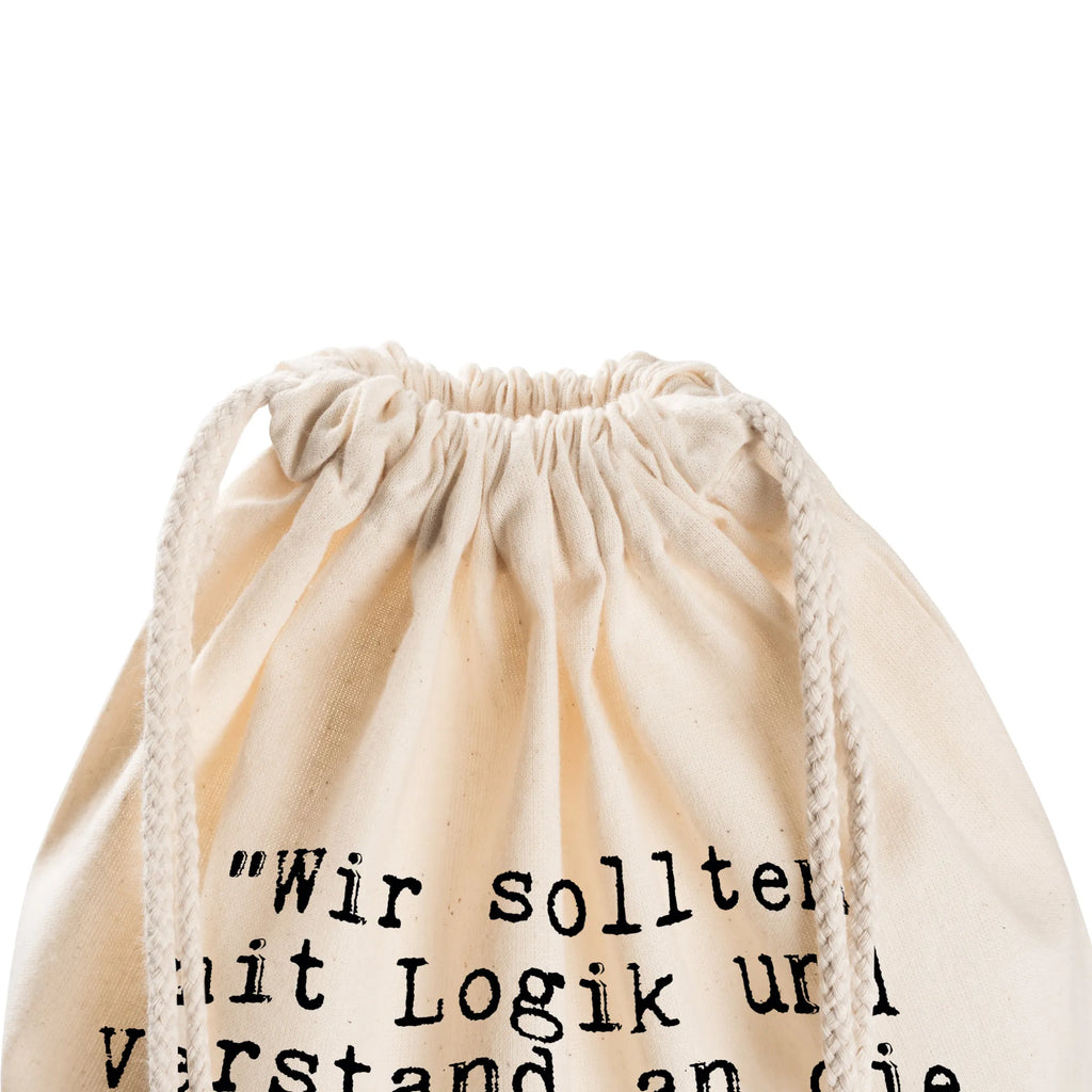 Drawstring bag "Wir sollten mit Logik... beutelrucksack, Gymsack, Sportbeutel Outdoor, baumwolle beutel, Baumwollbeutel, wanderbeutel, rucksack stoff, Gymbag, Festival Beutel, turnbeutel baumwolle, Öko Sportbeutel, gym tasche, Sportbeutel Kindergarten, Sportbeutel Kita, gymnastiktasche, Sportbeutel Mit Kordelzug, Sportbeutel Training, festivalbeutel, sportbeutel baumwolle, rucksack mit kordel, Sportbeutel Schule, Stofftasche, Sportbeutel Für Freizeit, festival tasche, gym rucksack, Sportrucksack, Sportbeutel Für Sport, beutel mit kordelzug, wander rucksack, Turnbeutel, Sportbeutel, baumwoll rucksack, kordelzugbeutel, Sportbeutel Fitness, zugbeutel, rucksack beutel, zuziehbeutel, kordelrucksack, gym beutel, Alltagstasche, festival rucksack, Turnbeutel Mit Kordel, stoff rucksack, Baumwolltasche, freizeit rucksack, Stoffbeutel, Turnbeutel Schule, Sportbeutel Aus Baumwolle, Sprüche, Lustige Sprüche, Weisheiten, Zitate, Spruch, Spruch Geschenke, Spruch Sprüche Weisheiten Zitate Lustig Weisheit Worte