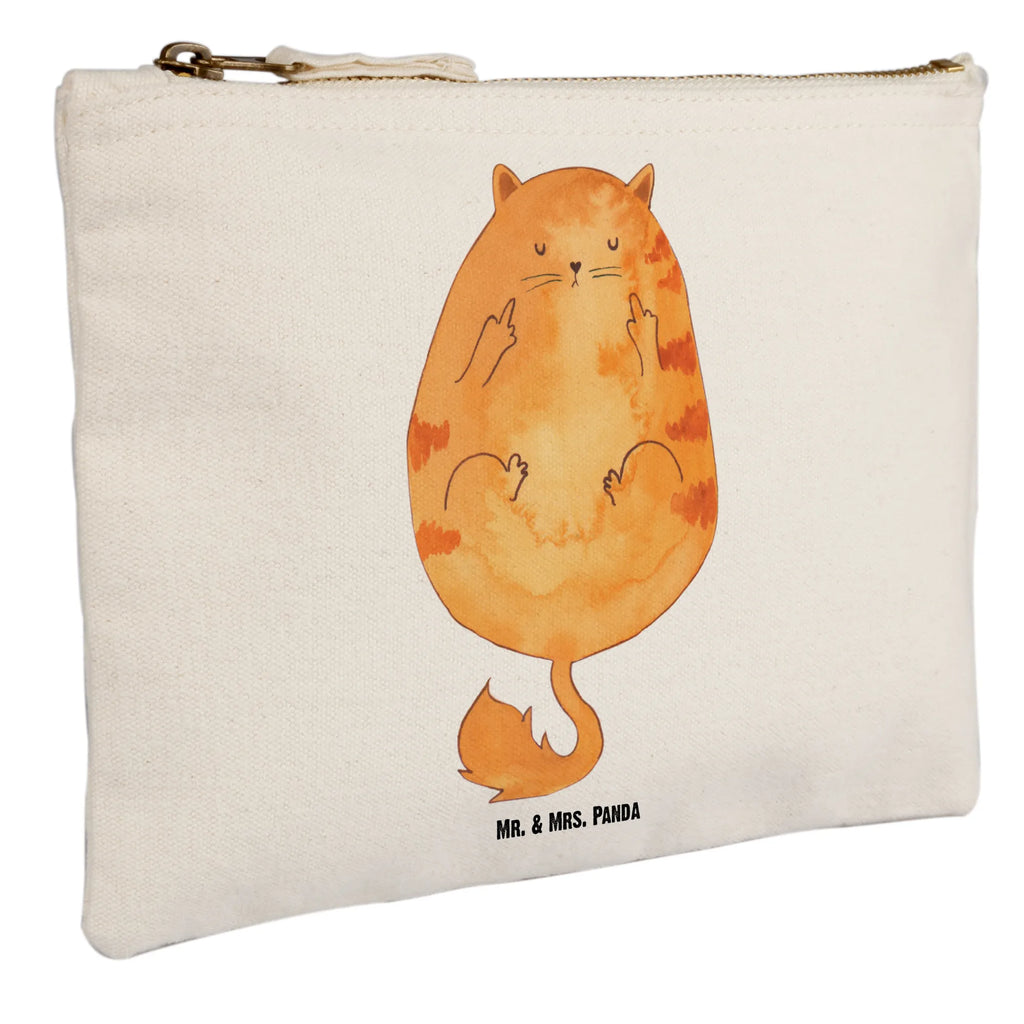 Make-up bag Cat middle finger cat, tomcat, kitty, meow, kitten, housecat, mama cat, love cats, cat image, cat fan, cat lover, cat fancier, cat decoration, gift for cat lover, cat owner, funny cats, cat sayings, cat motto, funny cat gifts, fan merchandise, cat stuff, animal lover, Cat, Puss, Cats, Kitty, Middle finger, Fuck off, Smelly finger