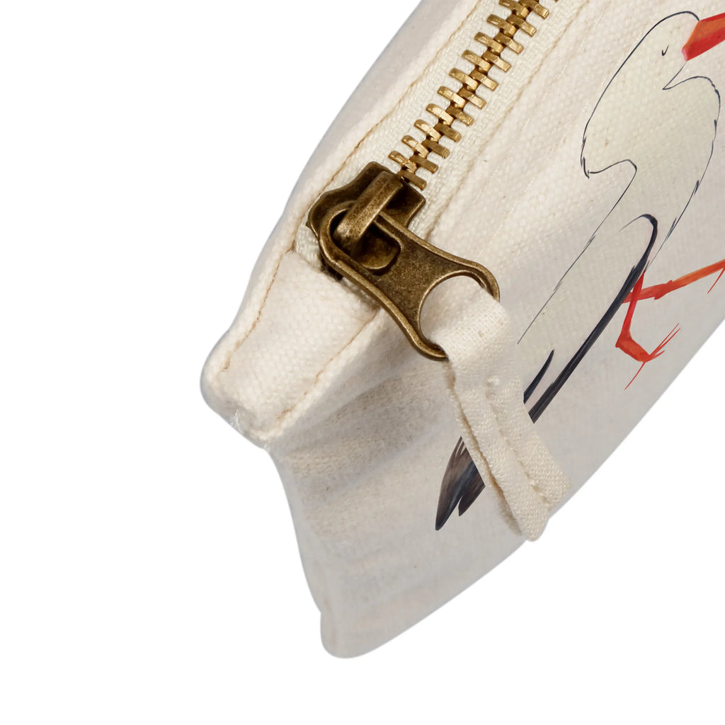 Make-up bag Stork Waschtasche, toiletry bag, Etui, Kosmetikbeutel, Schlampermäppchen, Schminktäschchen, Stiftemäppchen, aufbewahrungstasche, beauty tasche, Waschbeutel, kosmetiktäschchen, Kosmetiktasche, pinsel tasche, utensilientasche, beauty case, Schminktasche, Federmappe, aufbewahrungsbeutel, Mäppchen, Schminkbeutel, Kulturtasche, Kulturbeutel, pencil case, Lustige Sprüche, Tiermotive, Tiere, Gute Laune, Storch, Geburt, Mutter Werden, Schwangerschaft, Baby, Schwanger, Störche, Babybauch, Mutter, Mütter