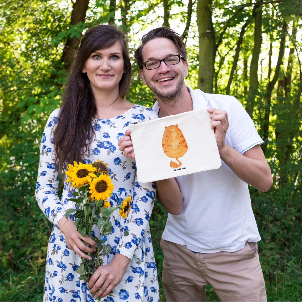 torebka na makijaż Kot ranny ptaszek Kot, motyw kotów, miłośnik kotów, dekoracje z kotami, przyjaciel kotów, entuzjasta kotów, produkty dla kotów, artykuły dla kotów, akcesoria dla kotów, pamiątki z kotami, produkty dla miłośników kotów, motywy kotów