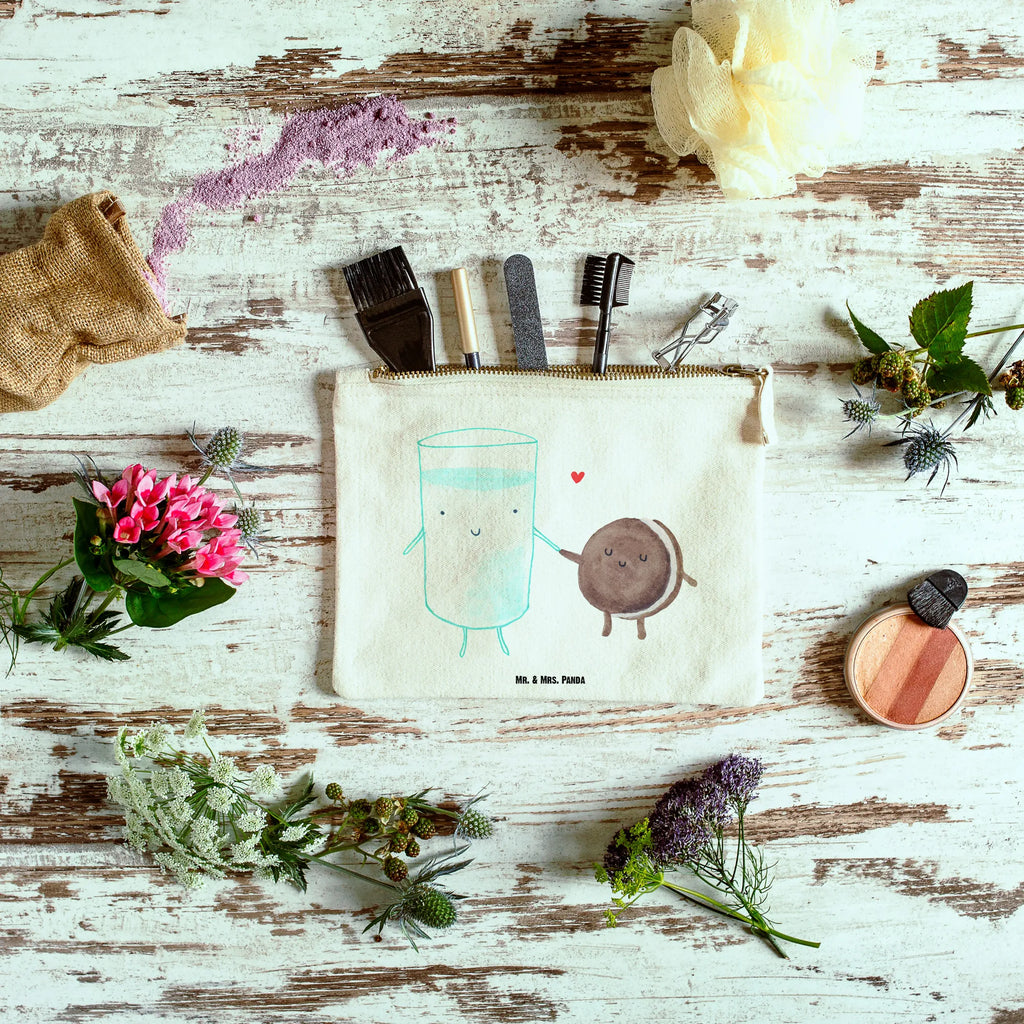 torebka na makijaż mleko ciastko Mäppchen, Kulturtasche, Schminktasche, Kulturbeutel, Kosmetiktasche, pinsel tasche, toiletry bag, aufbewahrungsbeutel, Waschbeutel, pencil case, Schlampermäppchen, utensilientasche, aufbewahrungstasche, Federmappe, Waschtasche, Stiftemäppchen, beauty tasche, Schminktäschchen, Etui, Schminkbeutel, Kosmetikbeutel, beauty case, kosmetiktäschchen, Lustige Sprüche, Tiermotive, Tiere, Gute Laune, Milch, Keks, Cookie, Milk, Motiv Süß, Romantisch, Kaffee, Kekse, Perfektes Paar, Einladung Frühstück