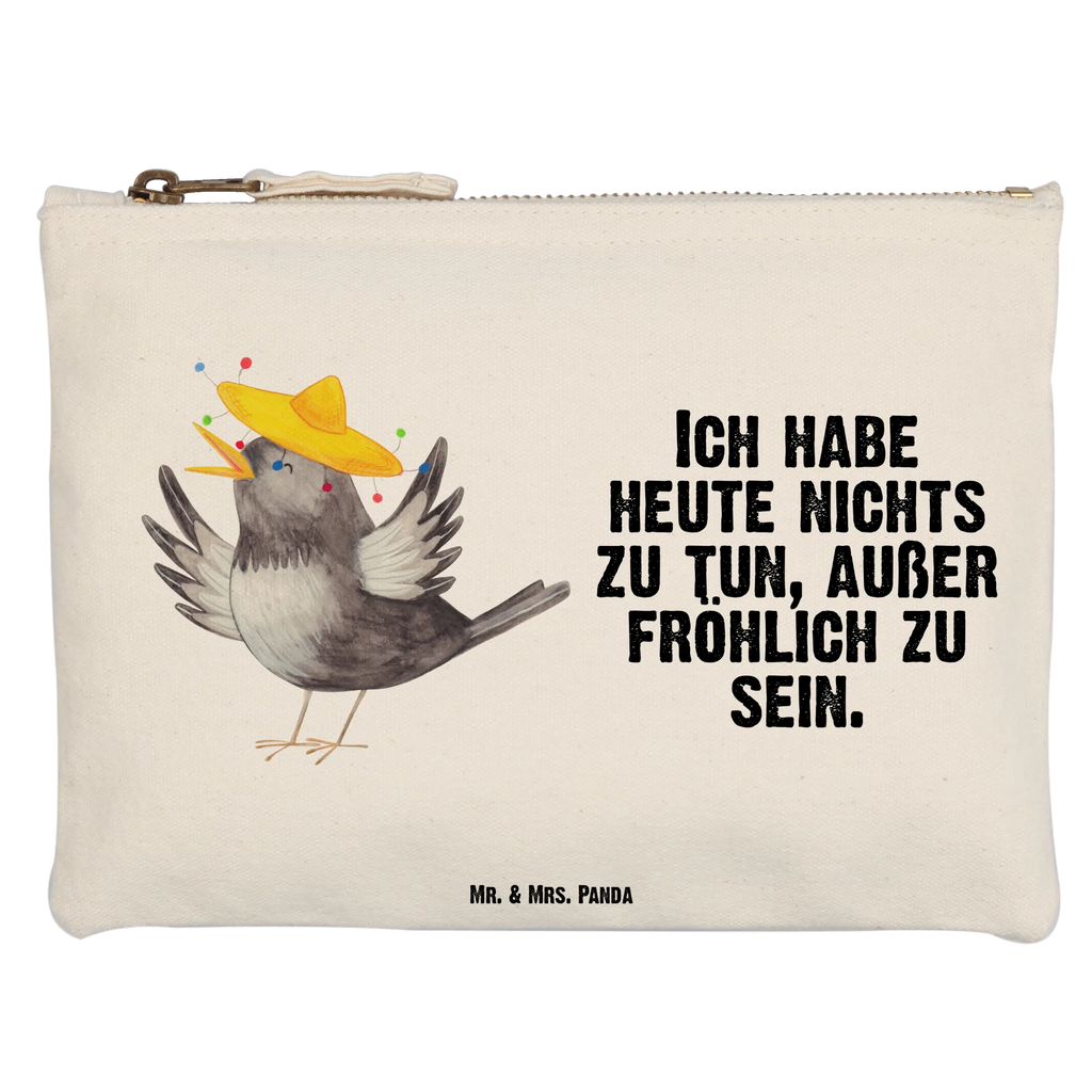 Make-up bag Crow sombrero aufbewahrungsbeutel, beauty case, kosmetiktäschchen, Schminkbeutel, Kulturtasche, Schlampermäppchen, Kosmetiktasche, Schminktasche, Kosmetikbeutel, Mäppchen, Kulturbeutel, beauty tasche, aufbewahrungstasche, toiletry bag, utensilientasche, pencil case, Etui, Waschbeutel, Waschtasche, Federmappe, Stiftemäppchen, Schminktäschchen, pinsel tasche, Lustige Sprüche, Tiermotive, Tiere, Gute Laune, Motivation, Glück Spruch, Rabe, Vogel, Elster, Fröhlich sein, Froh, Spruch Positiv, Vögel, glücklich sein