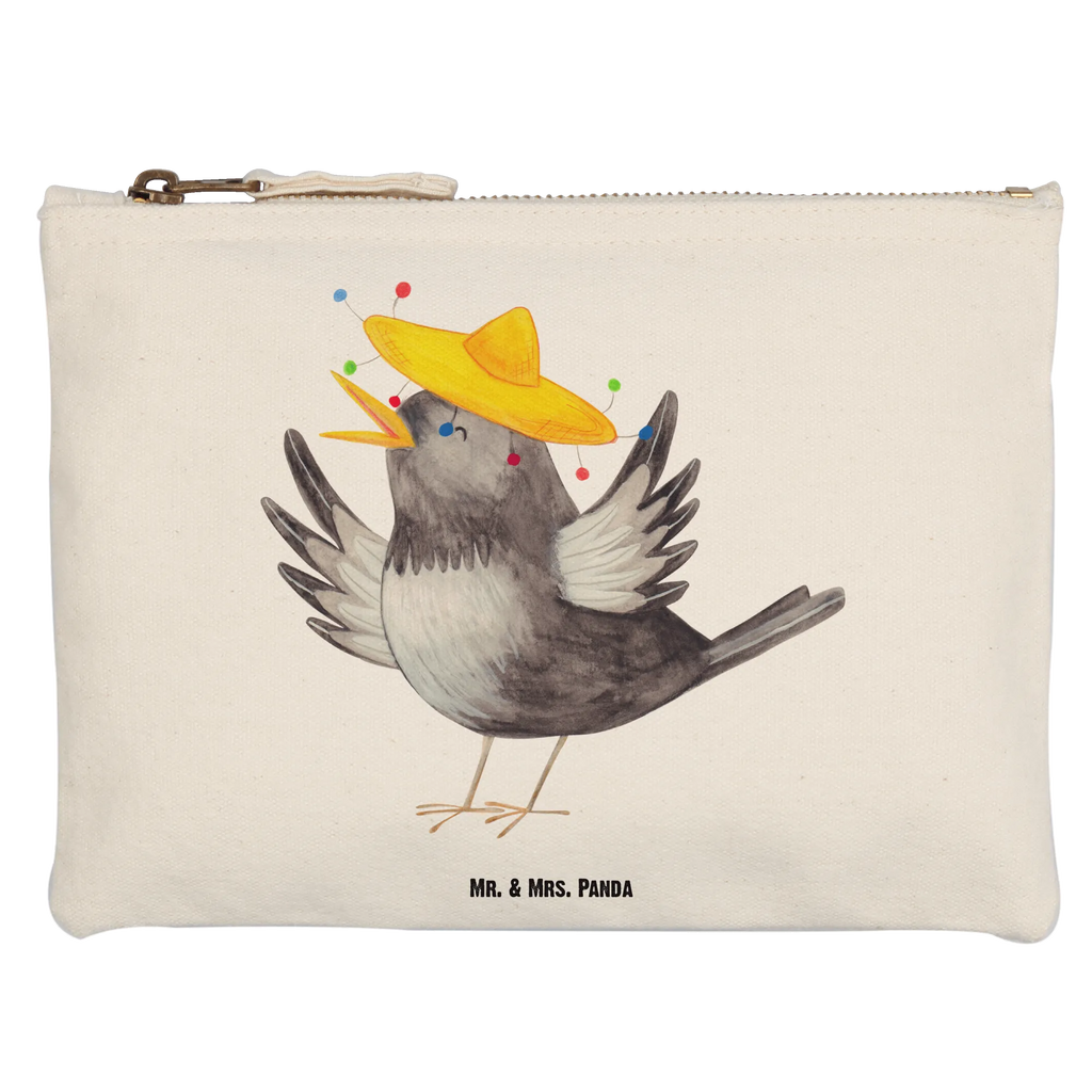 Make-up bag Crow sombrero aufbewahrungsbeutel, beauty case, kosmetiktäschchen, Schminkbeutel, Kulturtasche, Schlampermäppchen, Kosmetiktasche, Schminktasche, Kosmetikbeutel, Mäppchen, Kulturbeutel, beauty tasche, aufbewahrungstasche, toiletry bag, utensilientasche, pencil case, Etui, Waschbeutel, Waschtasche, Federmappe, Stiftemäppchen, Schminktäschchen, pinsel tasche, Lustige Sprüche, Tiermotive, Tiere, Gute Laune, Motivation, Glück Spruch, Rabe, Vogel, Elster, Fröhlich sein, Froh, Spruch Positiv, Vögel, glücklich sein